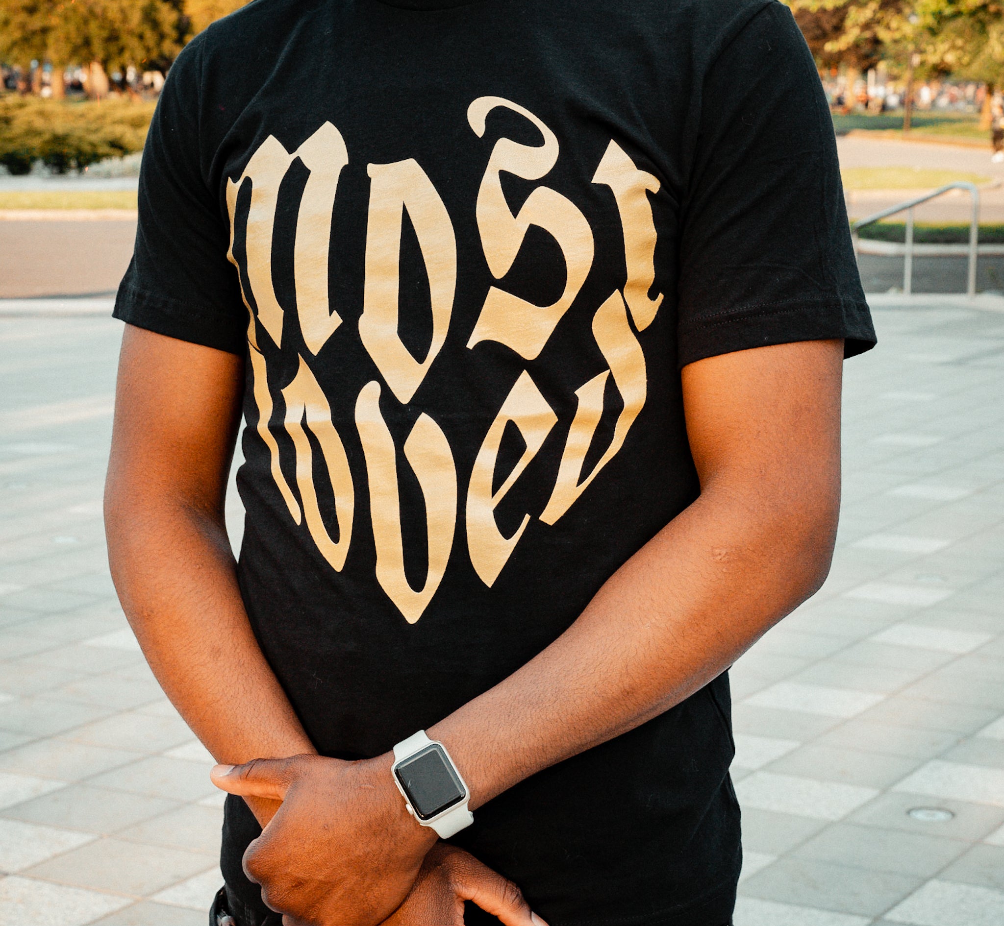 MostLoved™ - Gold Shimmer T-Shirt (Black)